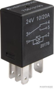 Working current relay, changeover contact, 24V/10A, 5-pole, w/ diode - More 1