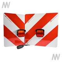 Warning sign set, LED, Left/right, one-sided, 423 x 423 mm