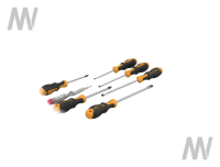 Screwdriver set, slot and cross recess, 7 pieces