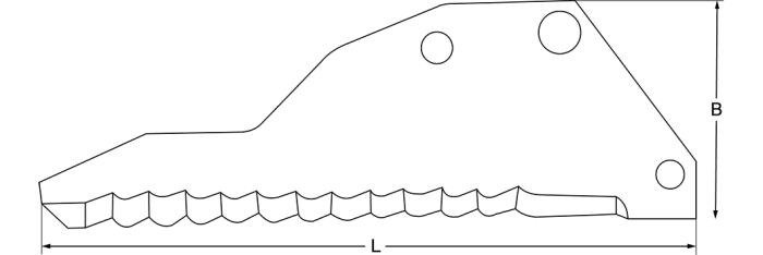 Ladewagenmesser, 377 x 127 x 5 mm, für Pöttinger - Detail 1